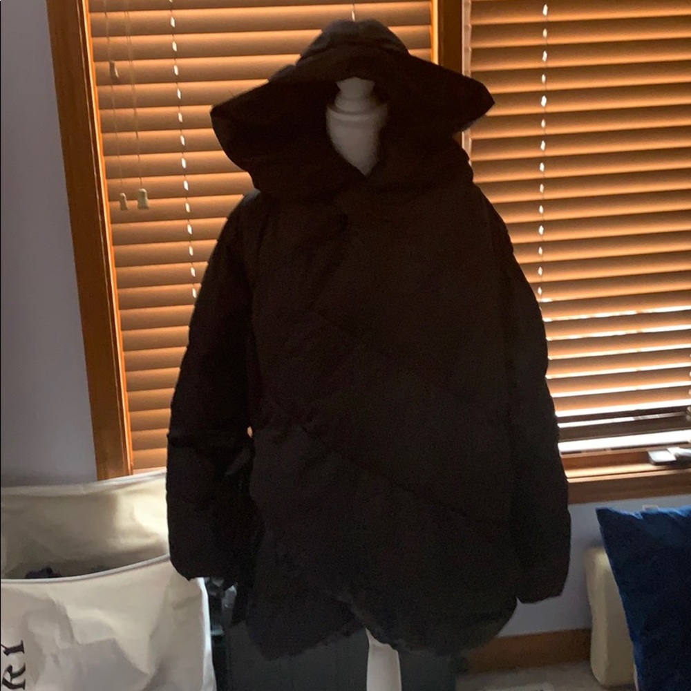 Universal Standard Black Puffer with Hood